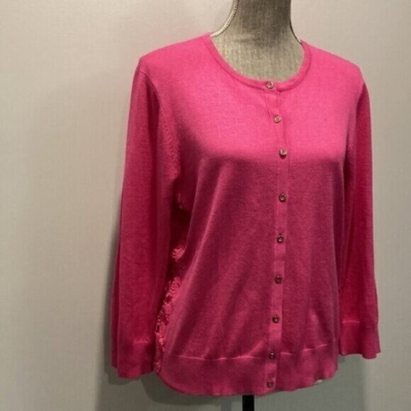 Cable & Gauge Pink Cardigan sweater Size xlarge​​​ - Picture 4 of 12